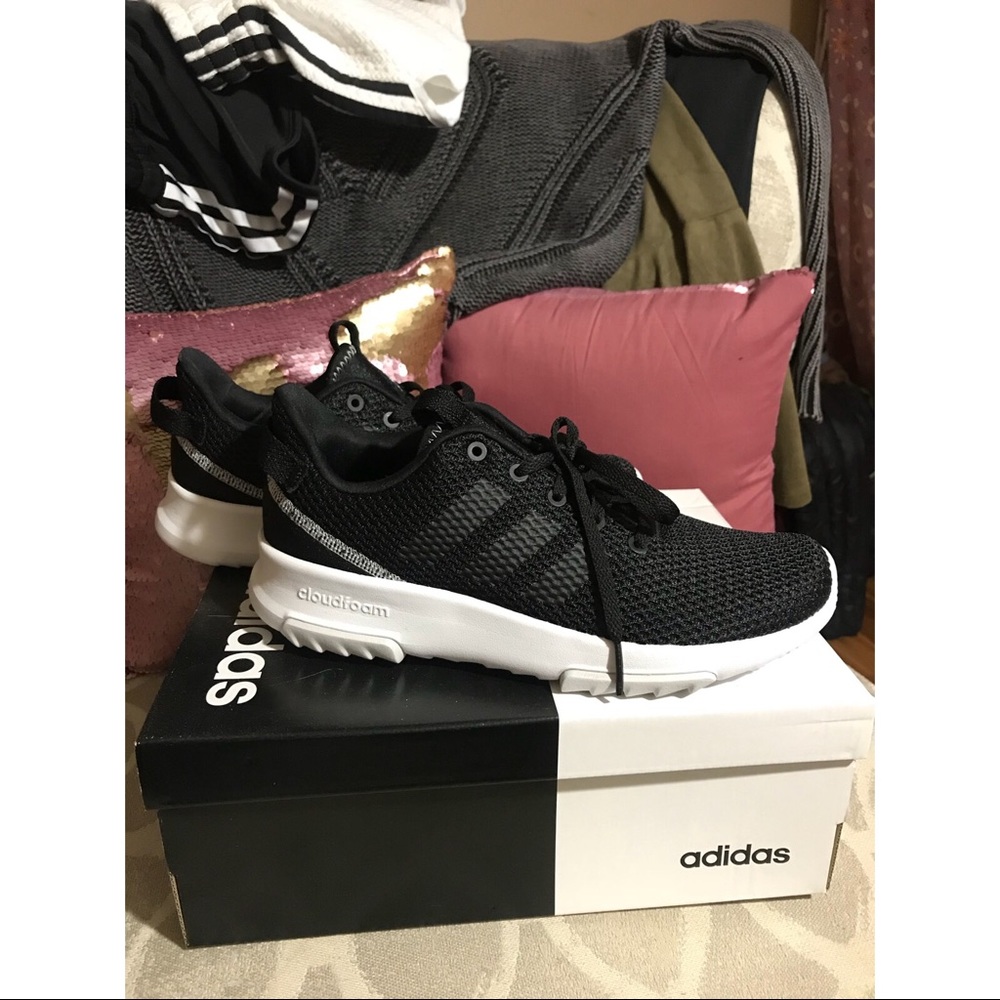 BLACK AND WHITE ADIDAS